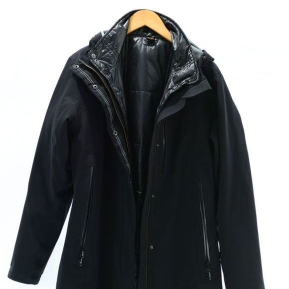 KJUS BLACK TWO LAYER LADIES SKI JACKET XL 42